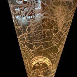New York City 26.2 Marathon Course Pint Glass —NIB